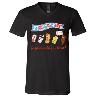 Let’S All Go To The Lobby And Get Ourselves A Treat Retro V-Neck T-Shirt