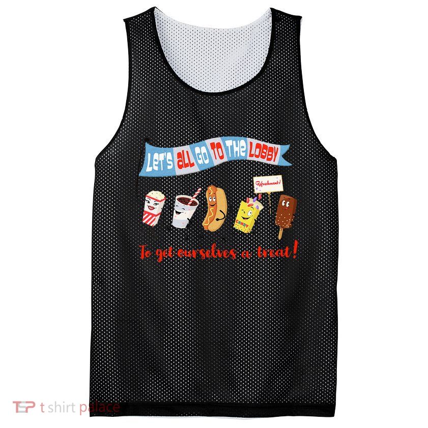 Let’S All Go To The Lobby And Get Ourselves A Treat Retro Mesh Reversible Basketball Jersey Tank