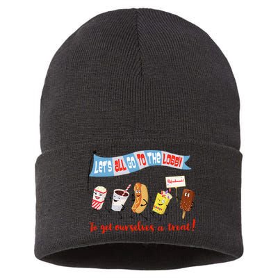 Let’S All Go To The Lobby And Get Ourselves A Treat Retro Sustainable Knit Beanie