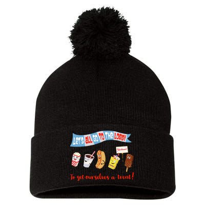 Let’S All Go To The Lobby And Get Ourselves A Treat Retro Pom Pom 12in Knit Beanie