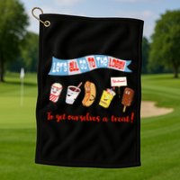 Let’S All Go To The Lobby And Get Ourselves A Treat Retro Golf Towel