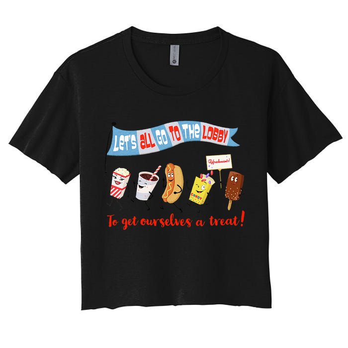 Let’S All Go To The Lobby And Get Ourselves A Treat Retro Crop Top