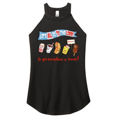Let’S All Go To The Lobby And Get Ourselves A Treat Retro Women's Perfect Tri Rocker Tank