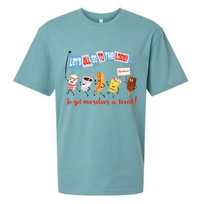 Let’S All Go To The Lobby And Get Ourselves A Treat Retro Sueded Cloud Jersey T-Shirt