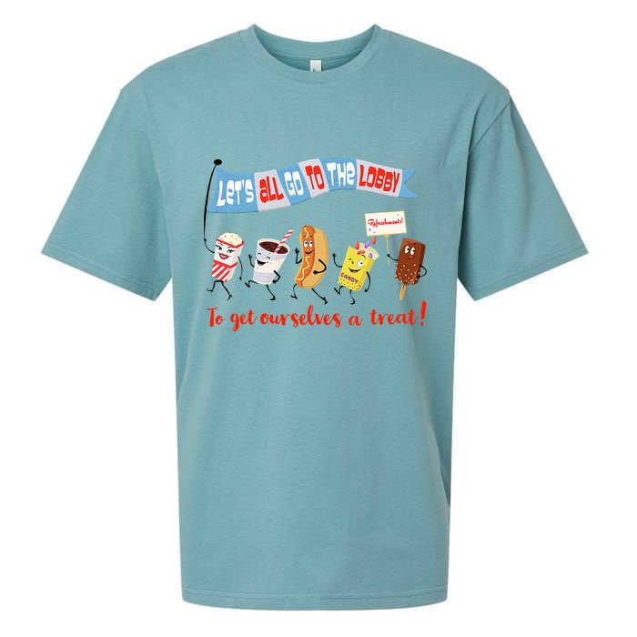 Let’S All Go To The Lobby And Get Ourselves A Treat Retro Sueded Cloud Jersey T-Shirt