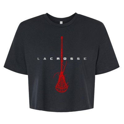 Lacrosse Apparel Gift Lacrosse Gift Bella+Canvas Jersey Crop Tee