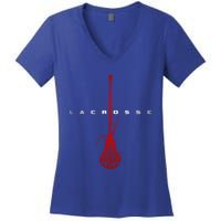 Lacrosse Apparel Gift Lacrosse Gift Women's V-Neck T-Shirt