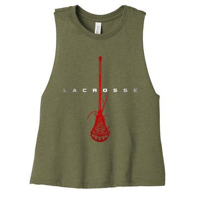 Lacrosse Apparel Gift Lacrosse Gift Women's Racerback Cropped Tank