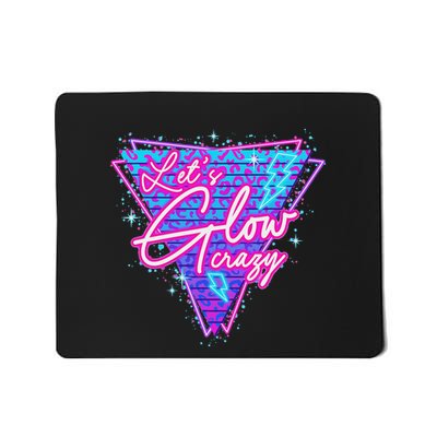 Lets A Glow Crazy Retro Colorful Matching Family Mousepad