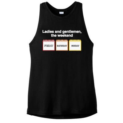 Ladies And Gentlemen The Weekend Ladies PosiCharge Tri-Blend Wicking Tank