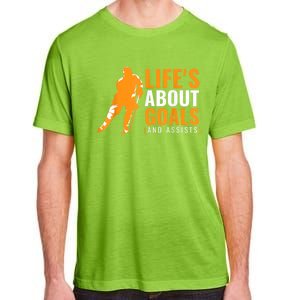 Lifes About Goals Ice Hockey For Boy Ice Hockey Adult ChromaSoft Performance T-Shirt