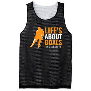 Lifes About Goals Ice Hockey For Boy Ice Hockey Mesh Reversible Basketball Jersey Tank