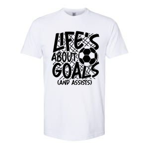 Life About Goals And Assists Softstyle CVC T-Shirt