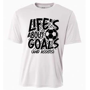 Life About Goals And Assists Cooling Performance Crew T-Shirt