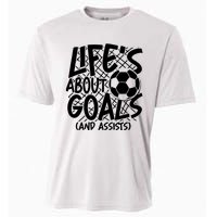 Life About Goals And Assists Cooling Performance Crew T-Shirt