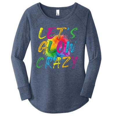 LetS A Glow Crazy Retro Colorful Quote Group Team Tie Dye Women's Perfect Tri Tunic Long Sleeve Shirt