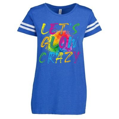 LetS A Glow Crazy Retro Colorful Quote Group Team Tie Dye Enza Ladies Jersey Football T-Shirt