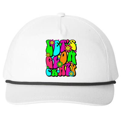 Lets A Glow Crazy Retro Colorful Quote Group Team Tie Dye Snapback Five-Panel Rope Hat