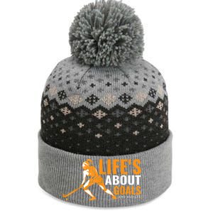 Lifes About Goals Field Hockey For Girl Field Hockey The Baniff Cuffed Pom Beanie