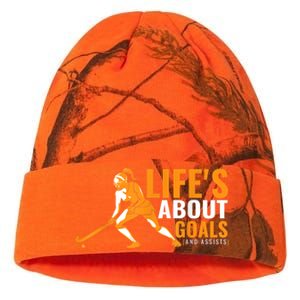 Lifes About Goals Field Hockey For Girl Field Hockey Kati Licensed 12" Camo Beanie