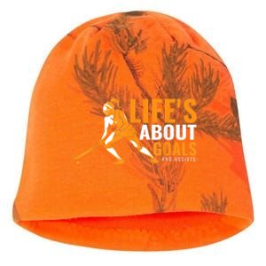 Lifes About Goals Field Hockey For Girl Field Hockey Kati - Camo Knit Beanie