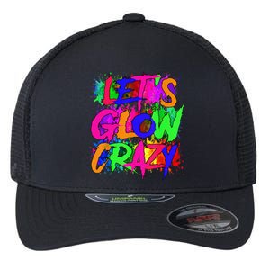 Lets A Glow Crazy Retro Colorful Tie Dye Flexfit Unipanel Trucker Cap