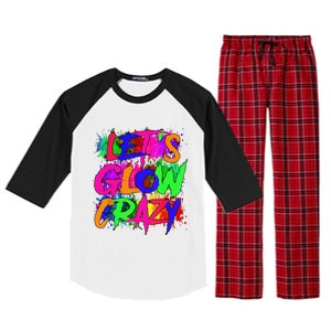 Lets A Glow Crazy Retro Colorful Tie Dye Raglan Sleeve Pajama Set