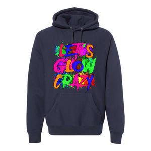 Lets A Glow Crazy Retro Colorful Tie Dye Premium Hoodie