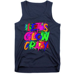 Lets A Glow Crazy Retro Colorful Tie Dye Tank Top