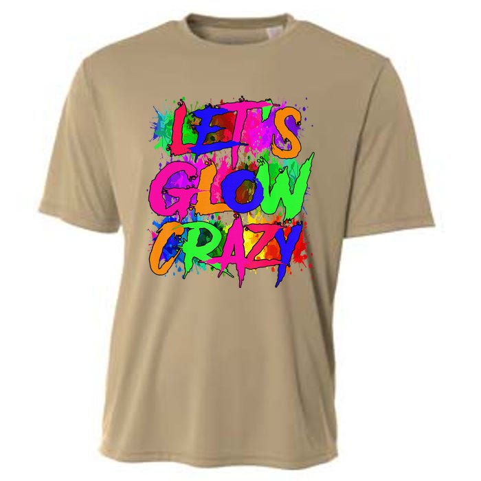 Lets A Glow Crazy Retro Colorful Tie Dye Cooling Performance Crew T-Shirt