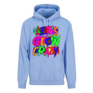 Lets A Glow Crazy Retro Colorful Tie Dye Unisex Surf Hoodie