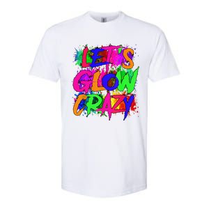 Lets A Glow Crazy Retro Colorful Tie Dye Softstyle CVC T-Shirt