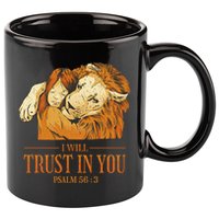 Lion And Girl I Will Trust In You Psalm 56 : 3 11oz C Handle Ceramic Mug
