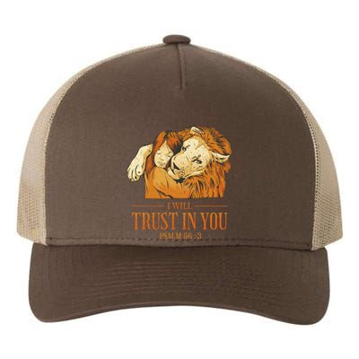 Lion And Girl I Will Trust In You Psalm 56 : 3 Yupoong Adult 5-Panel Trucker Hat