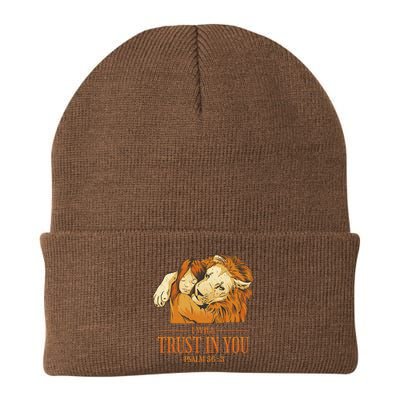 Lion And Girl I Will Trust In You Psalm 56 : 3 Beanie