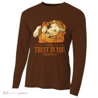 Lion And Girl I Will Trust In You Psalm 56 : 3 Cooling Performance Long Sleeve Crew