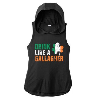 Like A Gallagher Funny Gift St Patricks Ing Jacket Ladies PosiCharge Tri-Blend Wicking Draft Hoodie Tank