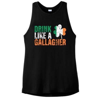 Like A Gallagher Funny Gift St Patricks Ing Jacket Ladies PosiCharge Tri-Blend Wicking Tank