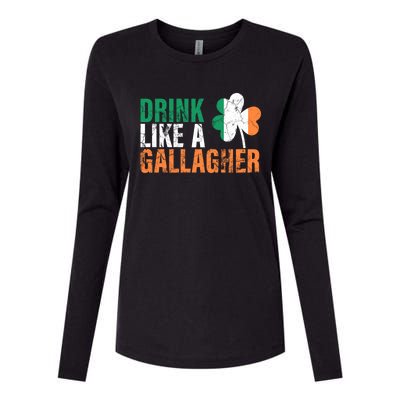 Like A Gallagher Funny Gift St Patricks Ing Jacket Womens Cotton Relaxed Long Sleeve T-Shirt