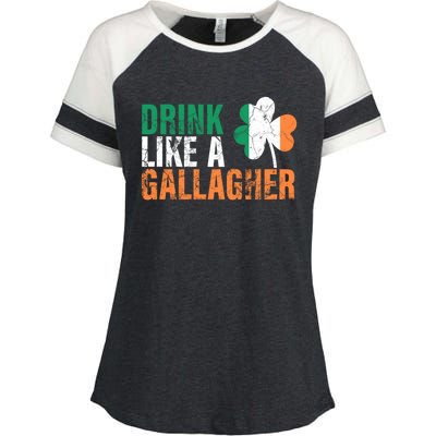 Like A Gallagher Funny Gift St Patricks Ing Jacket Enza Ladies Jersey Colorblock Tee