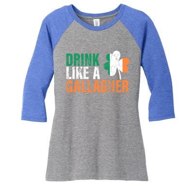 Like A Gallagher Funny Gift St Patricks Ing Jacket Women's Tri-Blend 3/4-Sleeve Raglan Shirt