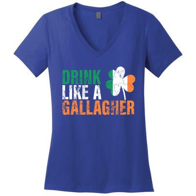 Like A Gallagher Funny Gift St Patricks Ing Jacket Women's V-Neck T-Shirt