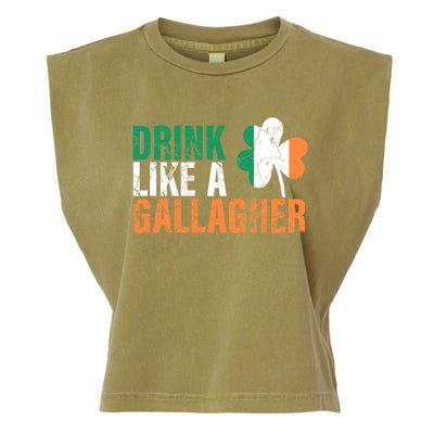 Like A Gallagher Funny Gift St Patricks Ing Jacket Garment-Dyed Women's Muscle Tee