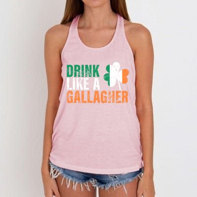 Like A Gallagher Funny Gift St Patricks Ing Jacket Women's Knotted Racerback Tank