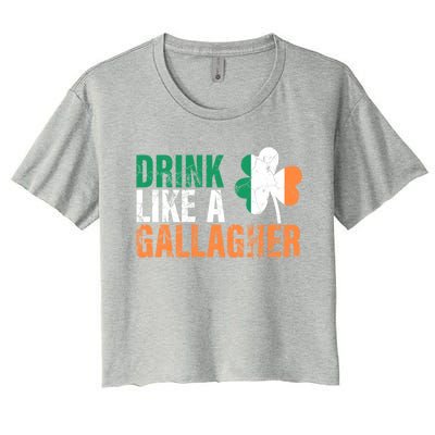 Like A Gallagher Funny Gift St Patricks Ing Jacket Women's Crop Top Tee