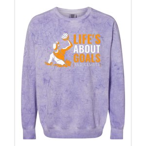 Life's About Goals Water Polo for Boy Water Polo  Colorblast Crewneck Sweatshirt