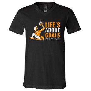 Life's About Goals Water Polo for Boy Water Polo  V-Neck T-Shirt