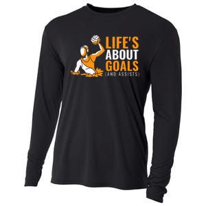 Life's About Goals Water Polo for Boy Water Polo  Cooling Performance Long Sleeve Crew