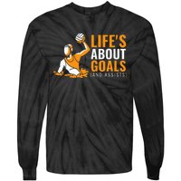 Life's About Goals Water Polo for Boy Water Polo  Tie-Dye Long Sleeve Shirt