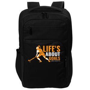 LifeS About Goals Field Hockey Great Gift Field Hockey Gift Impact Tech Backpack